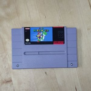 Super Mario World SNES Game ERROR Reverse Nintendo Quality Seal Misprint Label